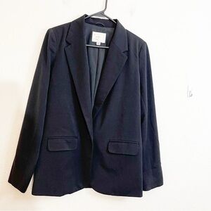 a new day Long Sleeve Suit Blazer Jacket Women Size 4 Black Pockets